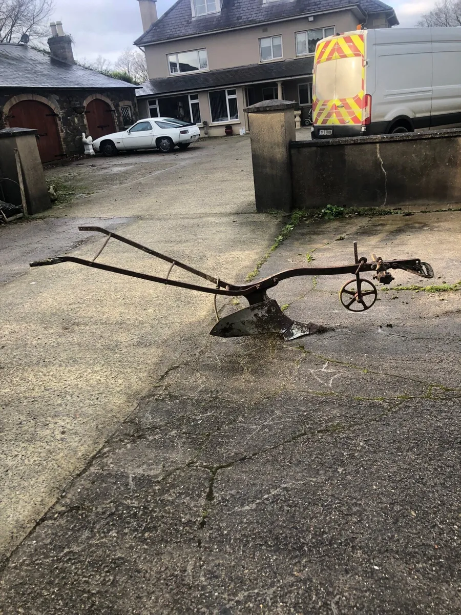 Horse drawn plough and harrow - Image 1