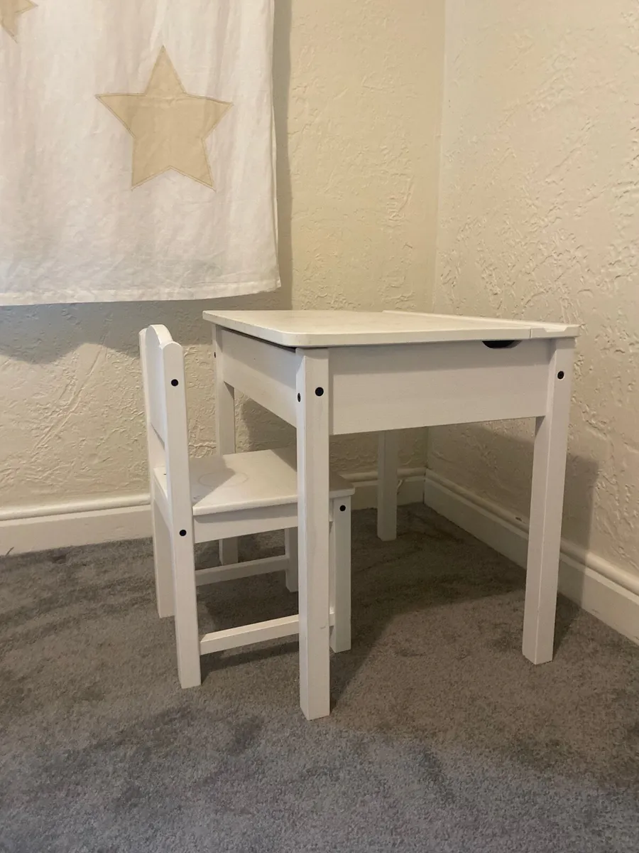 Wooden childrens desk and chair hotsell