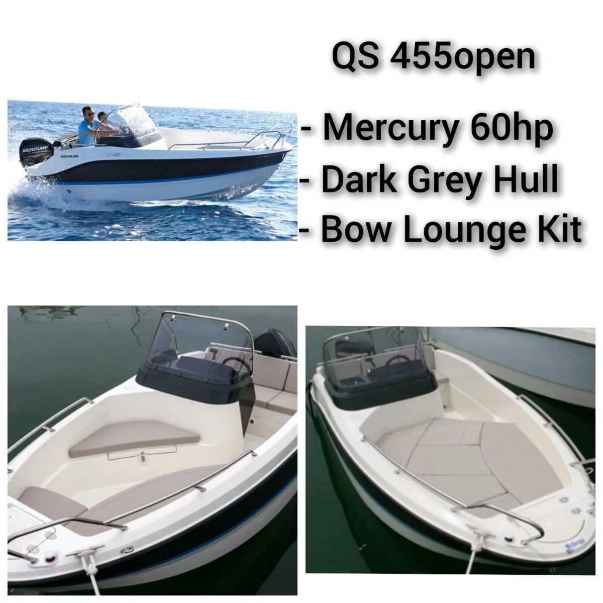 *NEW* Quicksilver 455 Open (Grey Hull)