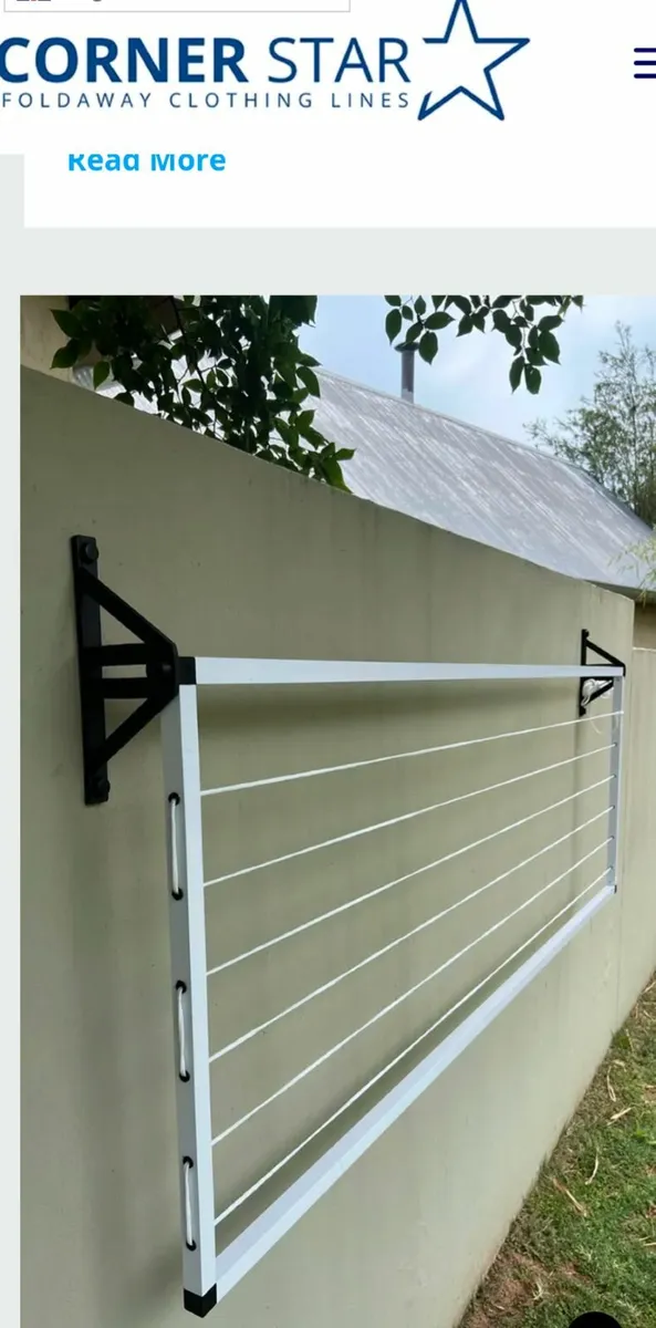 Corner Star Foldaway washing line - Image 1