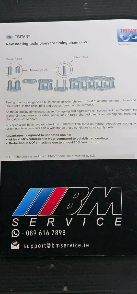 BMW MINI N47 GENUINE IWIS TIMING CHAIN KIT N47D20 - Image 4