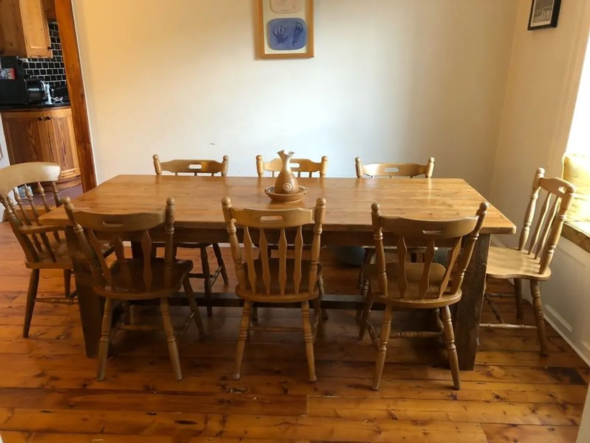 Solid Pitch Pine Dining Table Set Children s Bench for sale in Co. Cork for 600 on DoneDeal