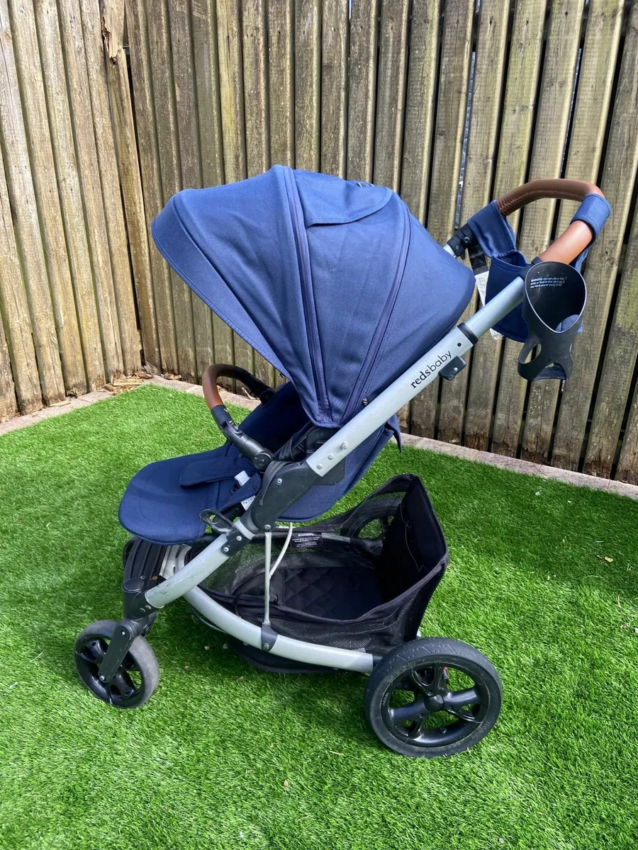 Navy and tan pram best sale