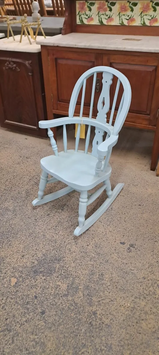 Vintage childs oak rocking chair for sale in Co. Donegal for 75 on DoneDeal