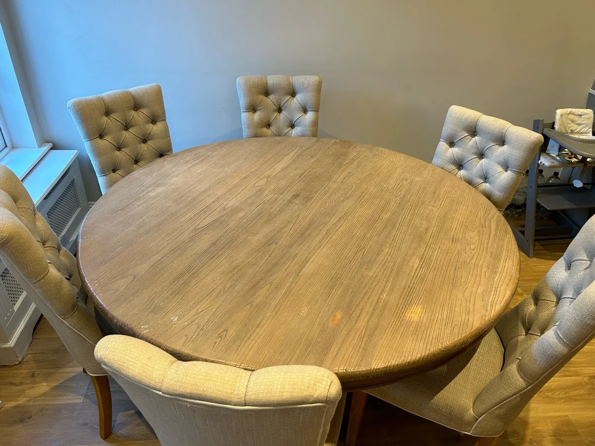 Helen Turkington Solid Wood Table and 6 Chairs - Image 1