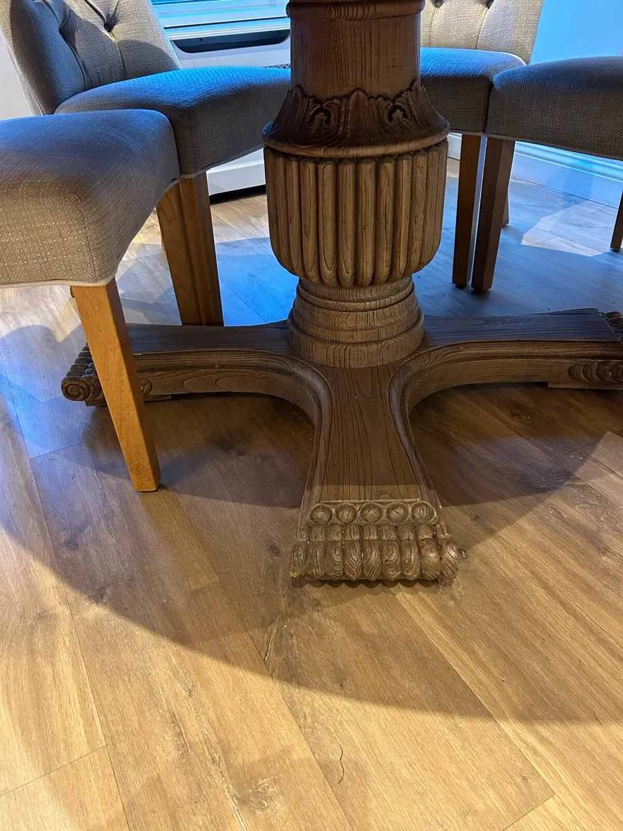 Helen Turkington Solid Wood Table and 6 Chairs - Image 2
