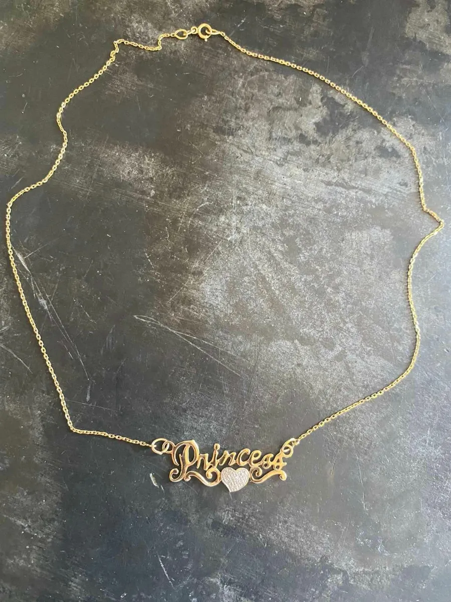 Yellow gold necklace 14 k gift present xmas - Image 3