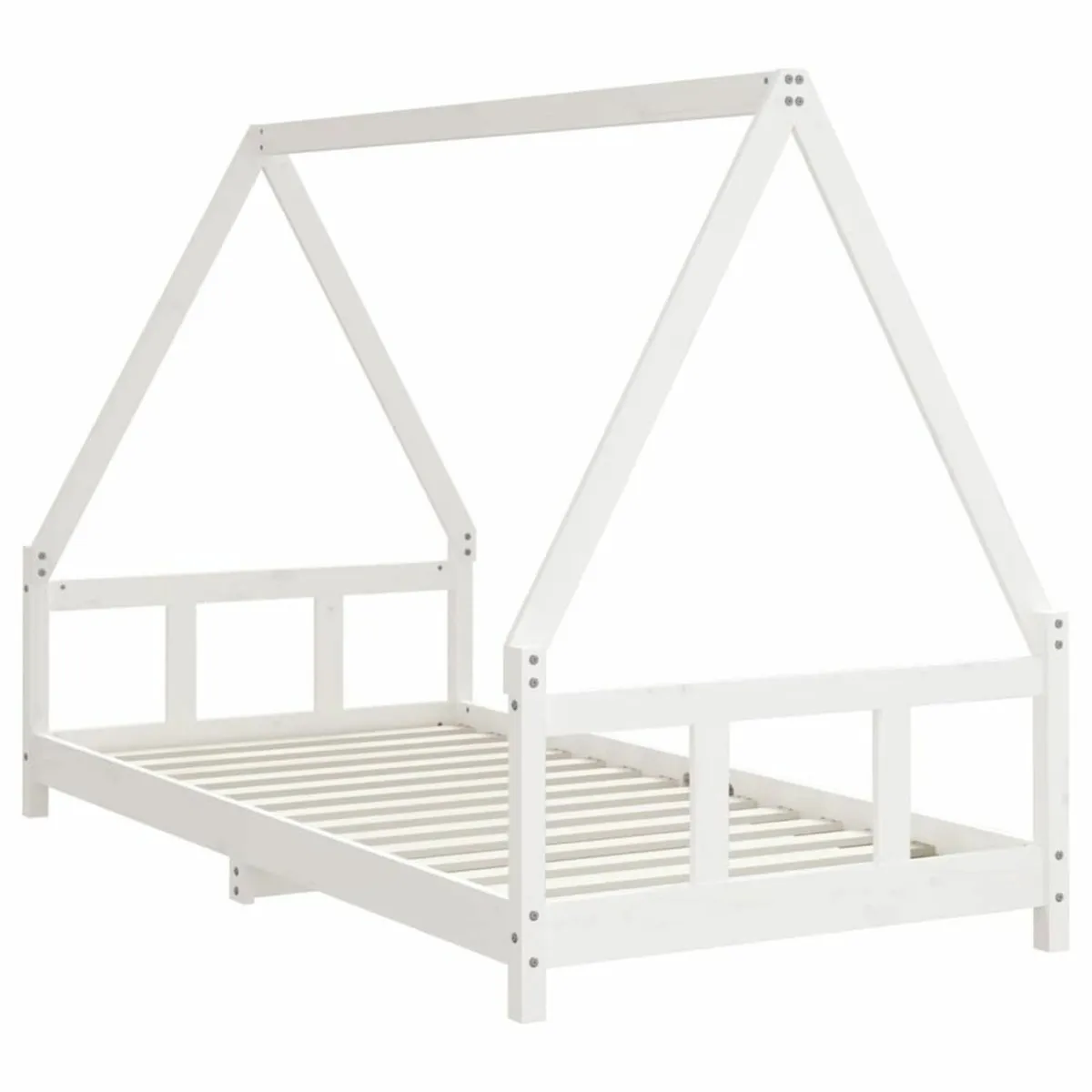 BN Kids Bed Frame White 90x190 cm Solid Wood Pine - Image 2