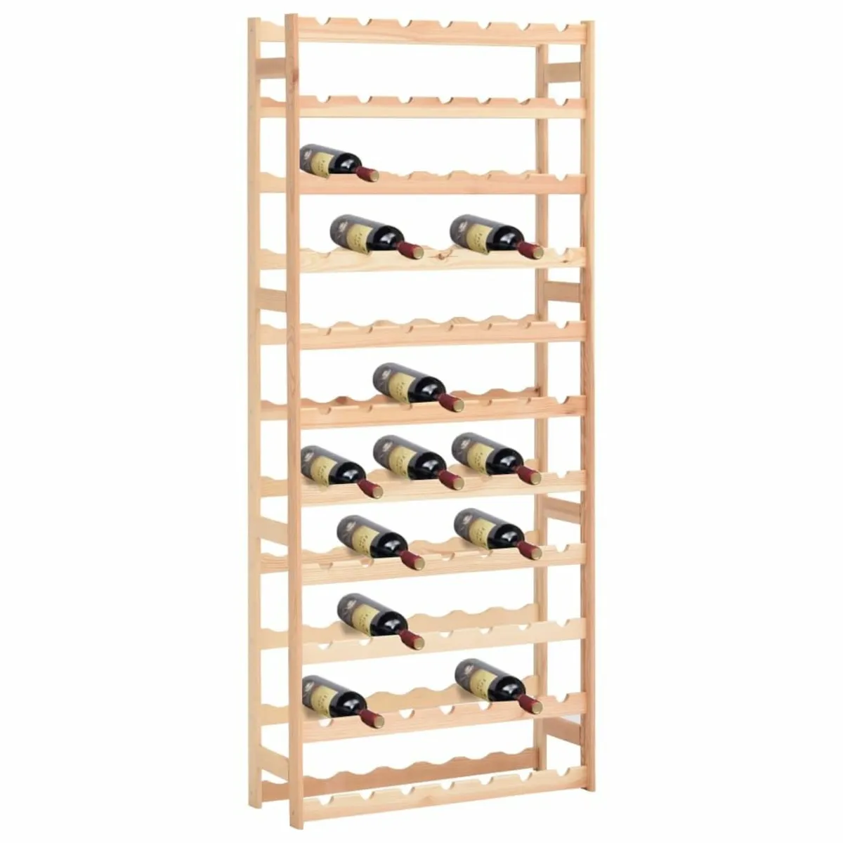 Brand New Wine Rack for 77 Bottles Pinewood - Image 2