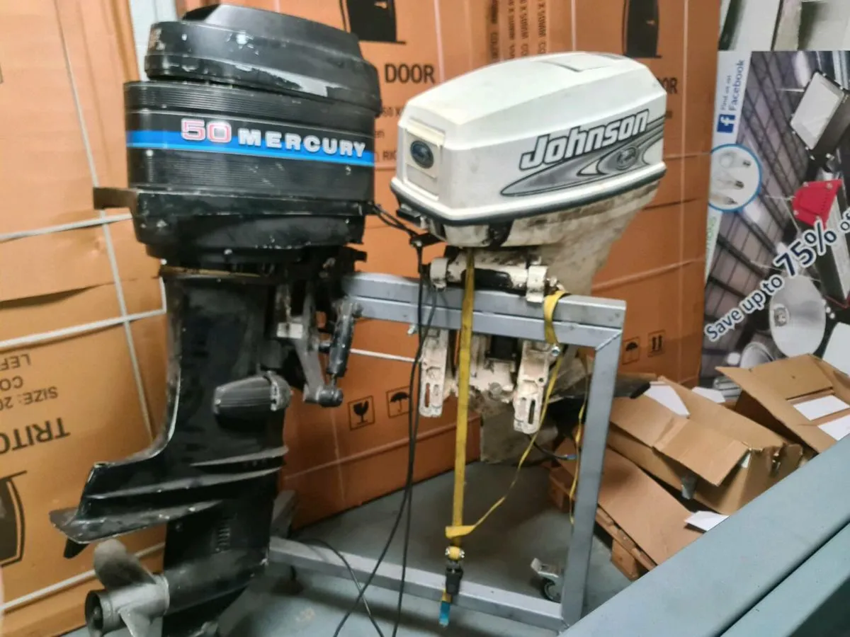 Two engines for parts 50hp log shaft with cables - Image 1