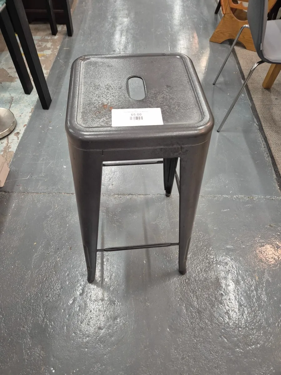 CJM SECONDHAND: BISTRO HIGH STOOL IN GUN METAL - Image 2