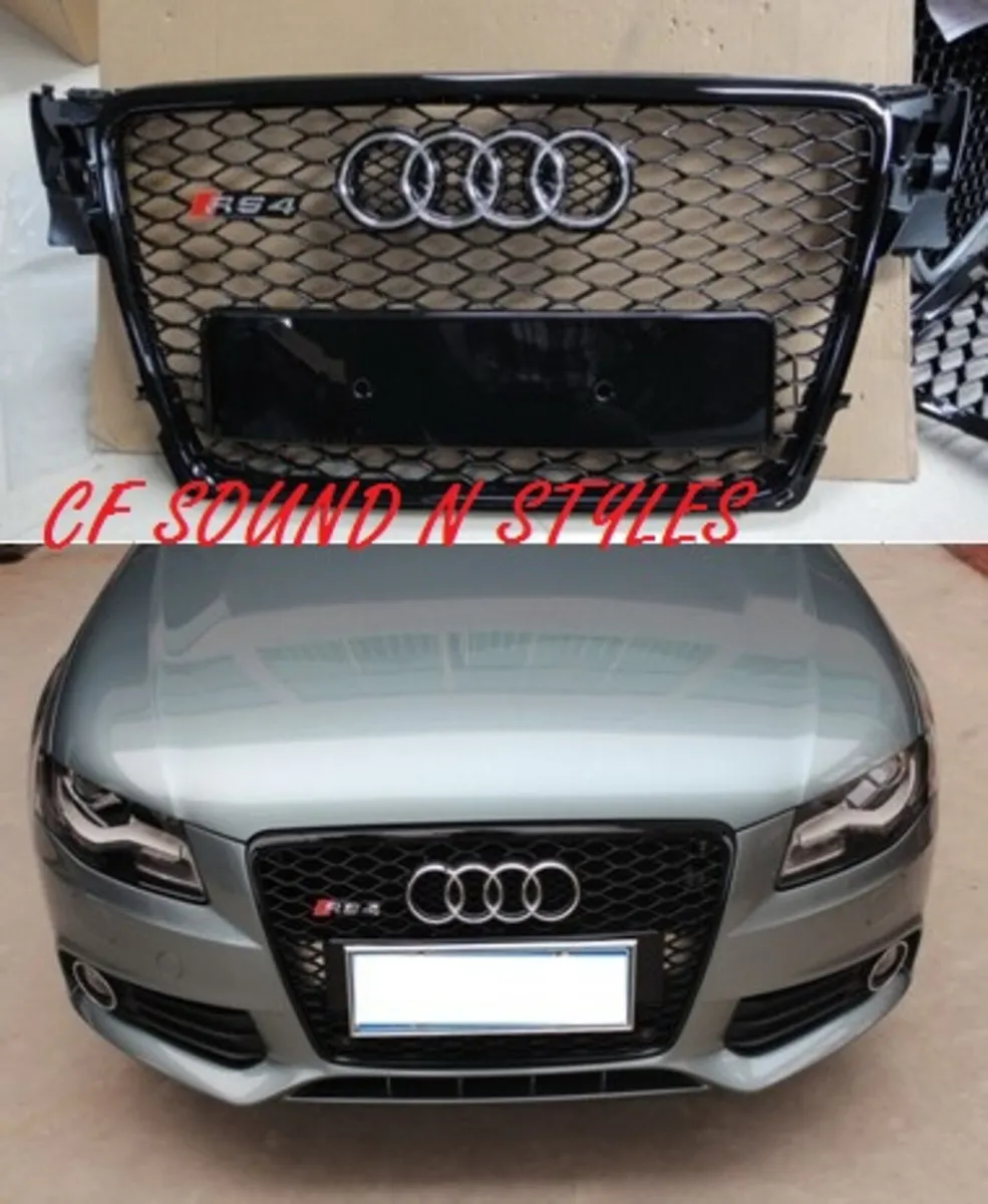 Audi A4 B8 Honeycomb Grill & fog Grills - Image 1