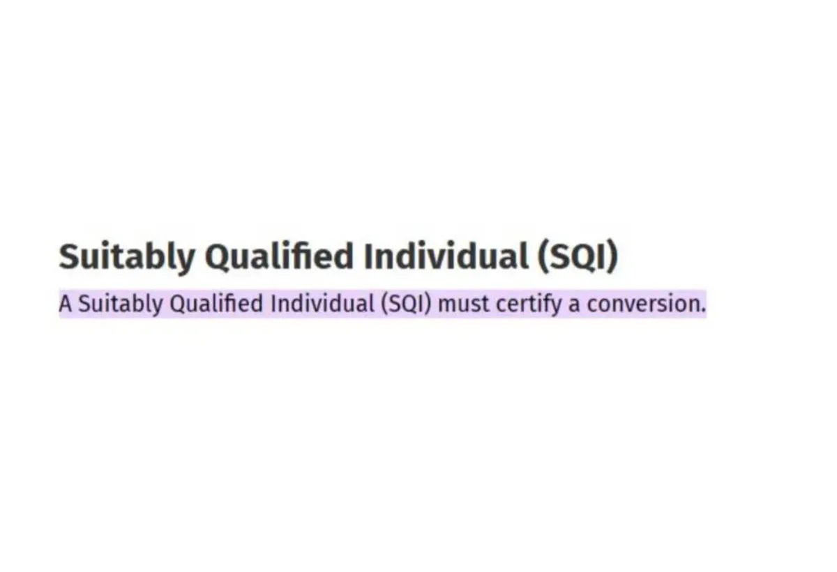 SQI (Suitably Quailified Individual) Reports - Image 2