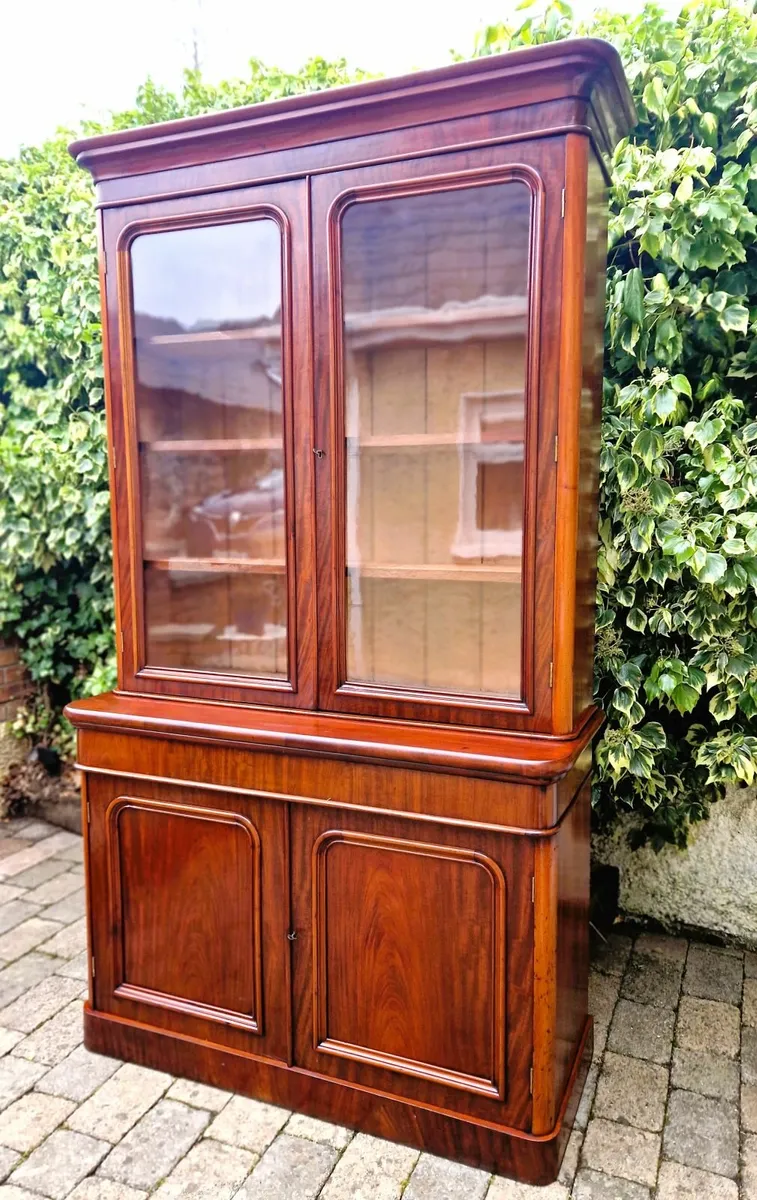Large Victorian Library Bookcase- Circa 1860 - Image 3