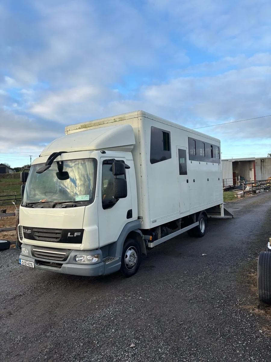 2012 Daf 45 180 automatic horse truck - Image 1