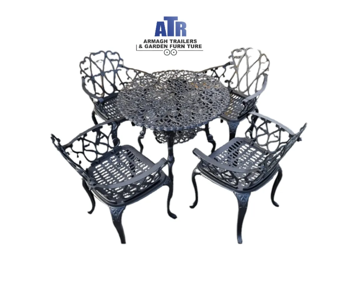 Beautiful cast iron garden patio furniture dining - Image 3