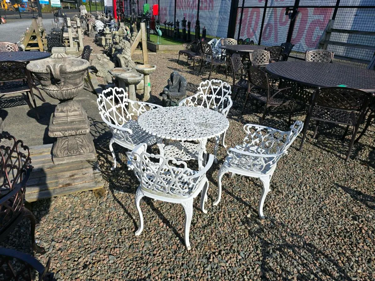 Beautiful cast iron garden patio furniture dining - Image 4