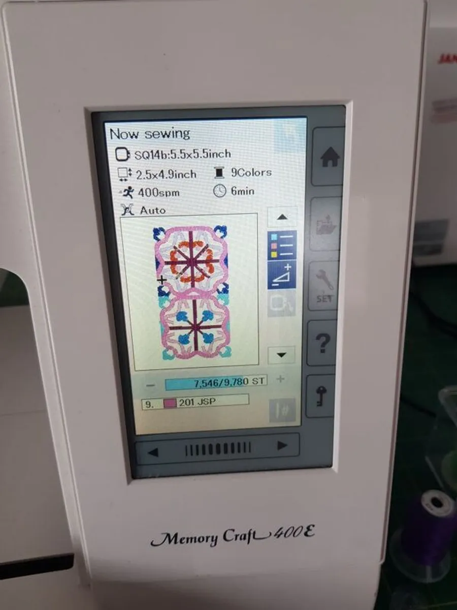 Janome mc400e  embroidery machine - Image 3