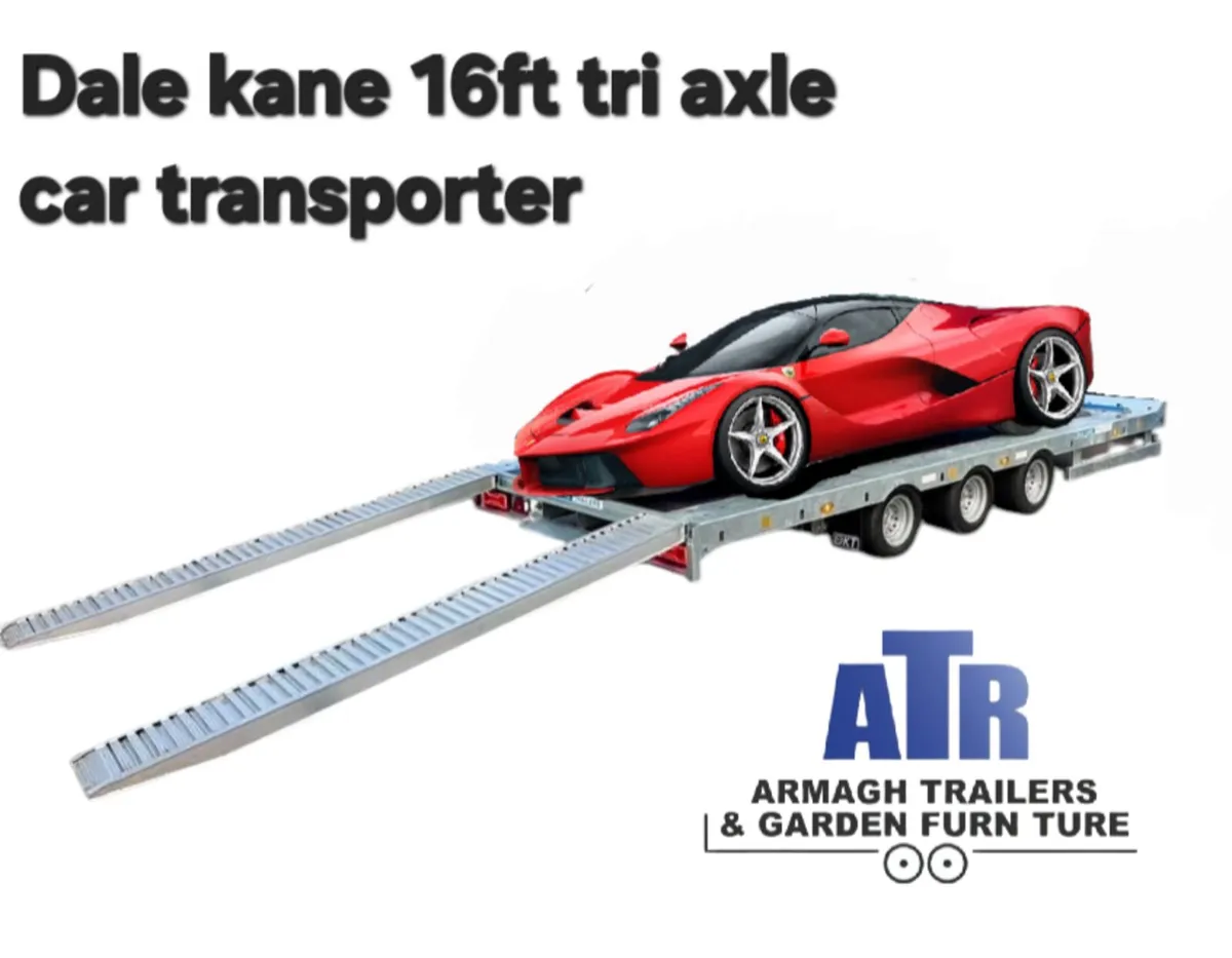 New 3 axle 16ft Dale kane flatbed car transporter - Image 4