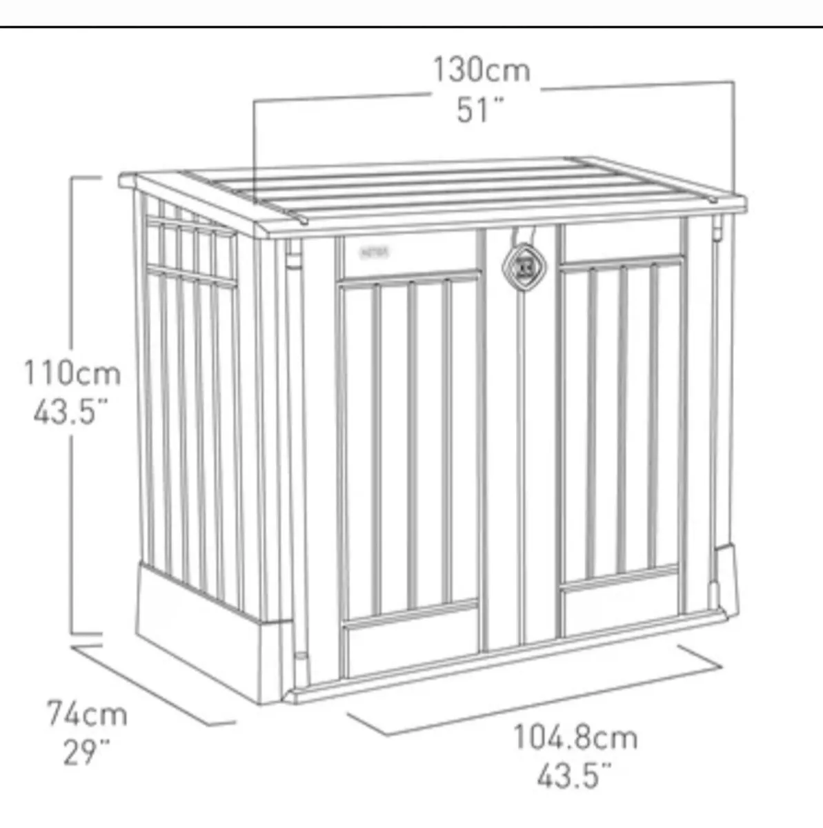 Keter plastic storage garden box - Image 2