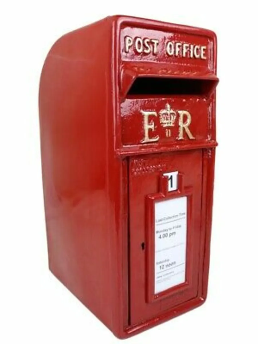 Old style vintage cast iron er harp post boxes - Image 3