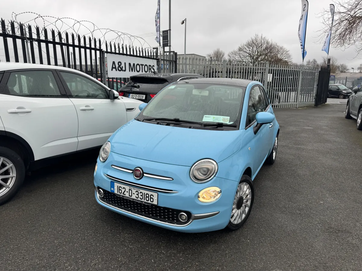 16 Fiat 500 1.2 Lounge Glass Roof - Image 1