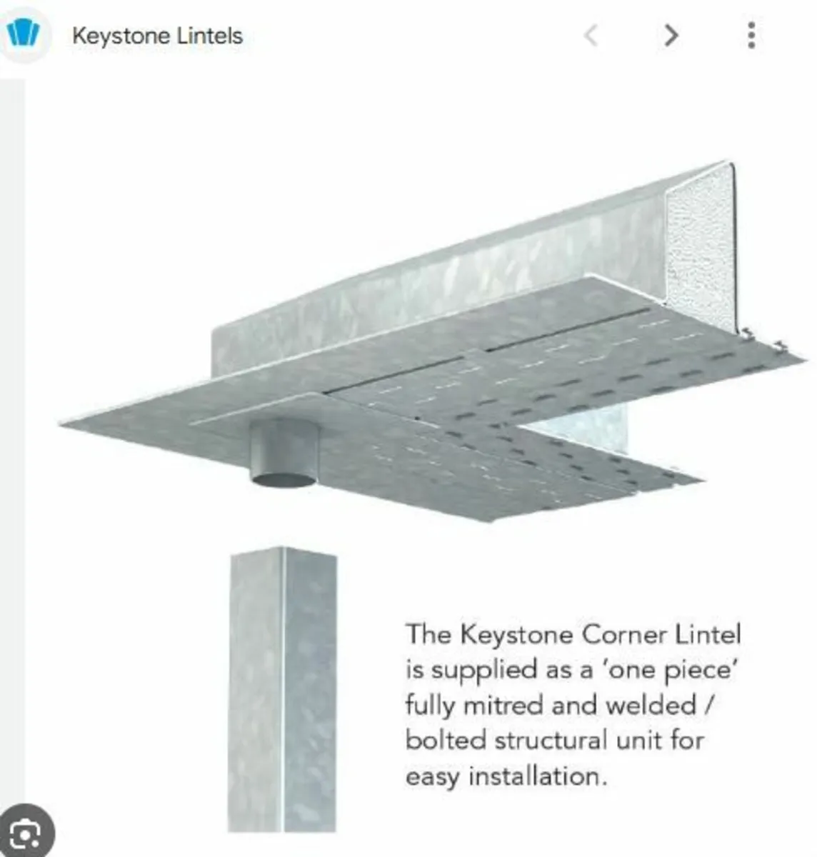 Keystone Corner Lintel - Image 1
