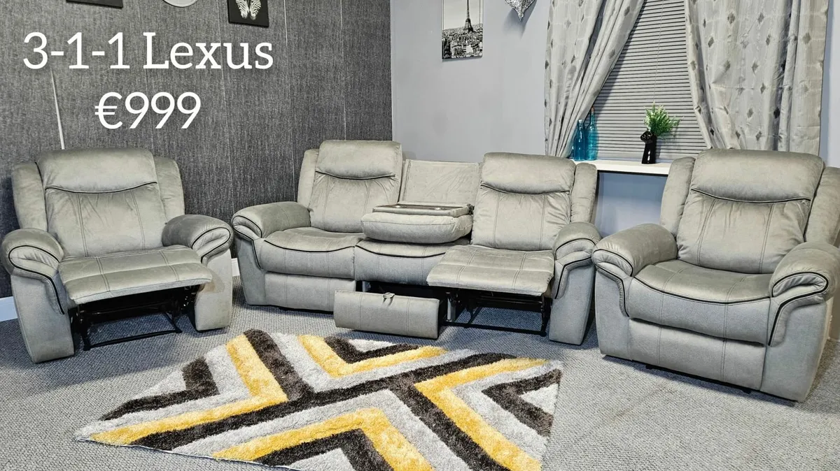 3+1+1 Lexus reclining sofas - Image 1