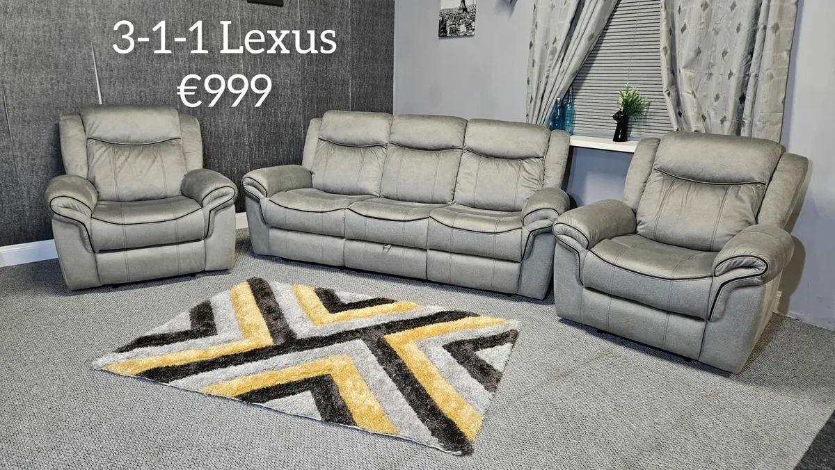 3+1+1 Lexus reclining sofas - Image 2