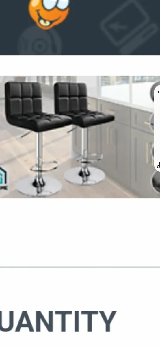 2 swivel grey stools