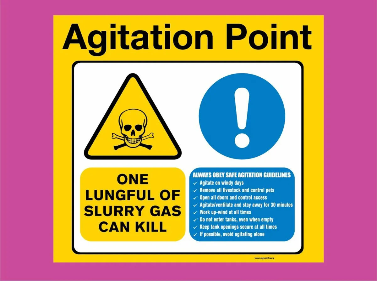 Agitation Point & Slurry Gas Safety Warning Signs - Image 1