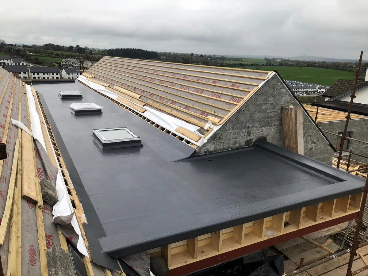 Fiberglass flat roofing - Image 1