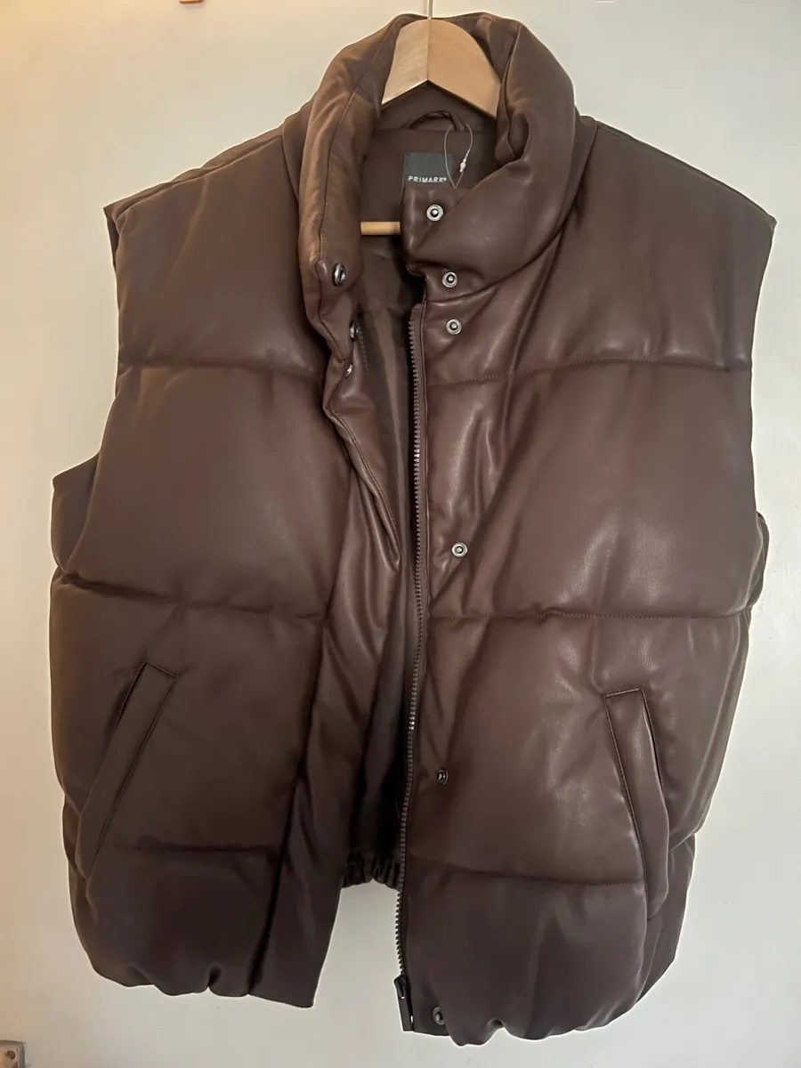 Brown Leather Gilet - Image 1