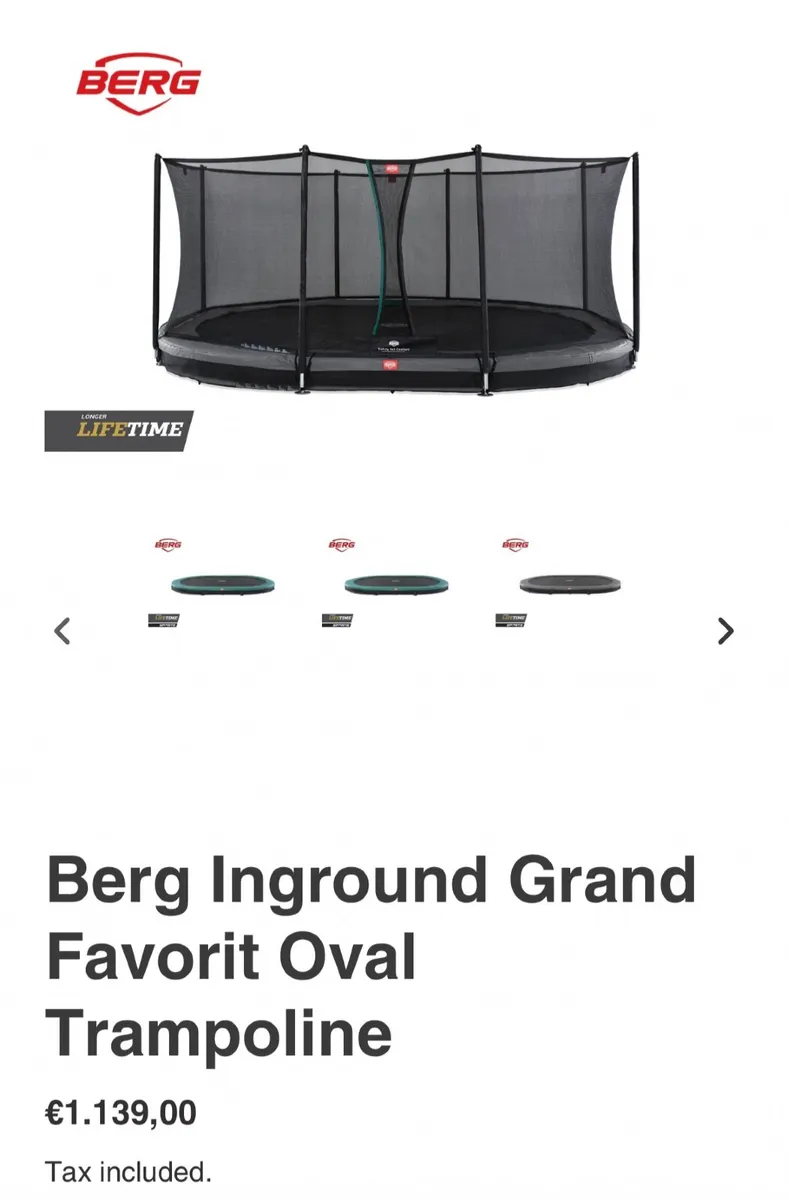 Berg Inground Grand Favorit Oval Trampoline