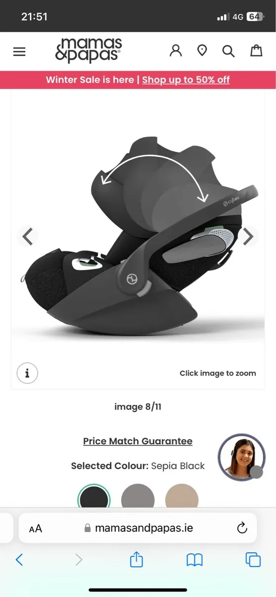 Cybex cloud baby seat and isofix - Image 1