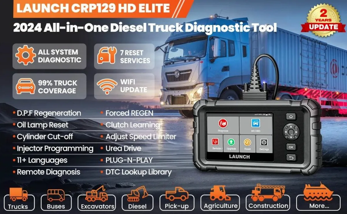 LAUNCH CRP129 HD Heavy Duty Truck Scanner - Image 1