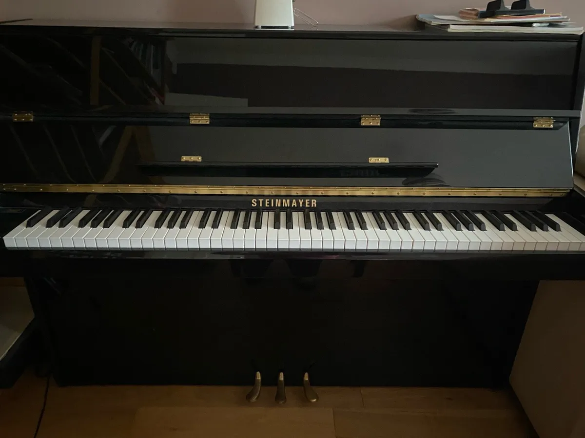 Upright Piano steinmayer black polished case with - Image 3