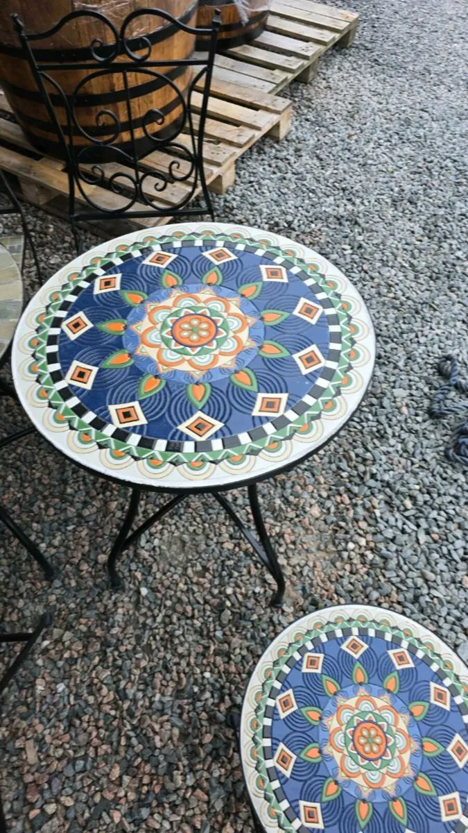 Tiled Bistro sets garden furniture - Image 2