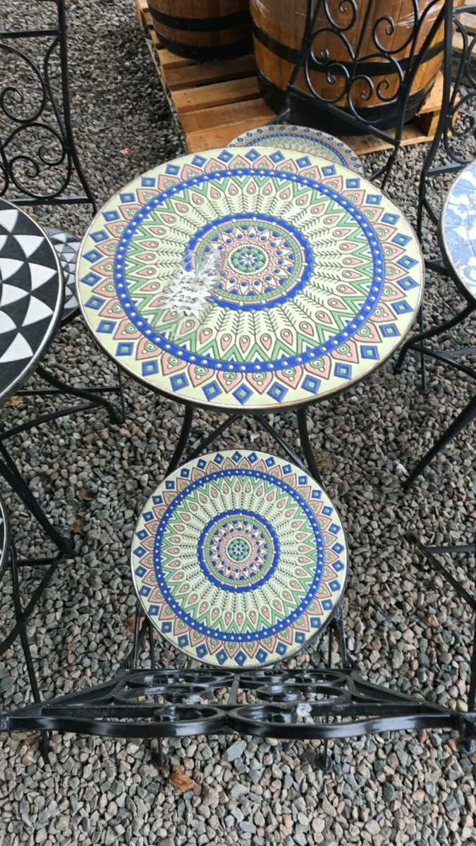 Tiled Bistro sets garden furniture - Image 3