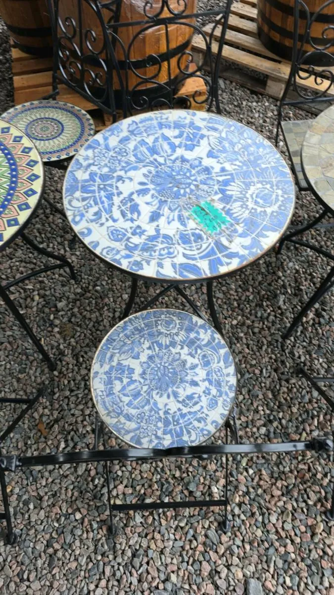 Tiled Bistro sets garden furniture - Image 4