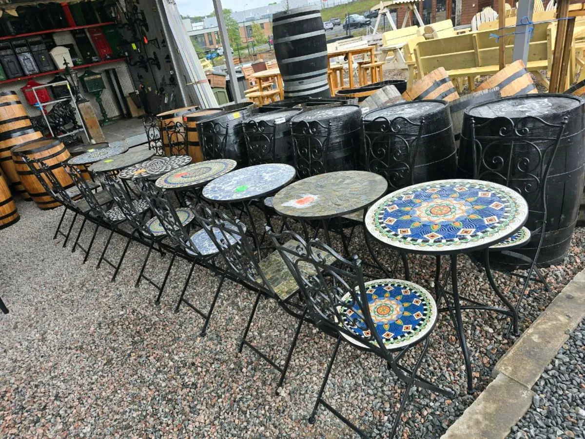 Tiled Bistro sets garden furniture - Image 1