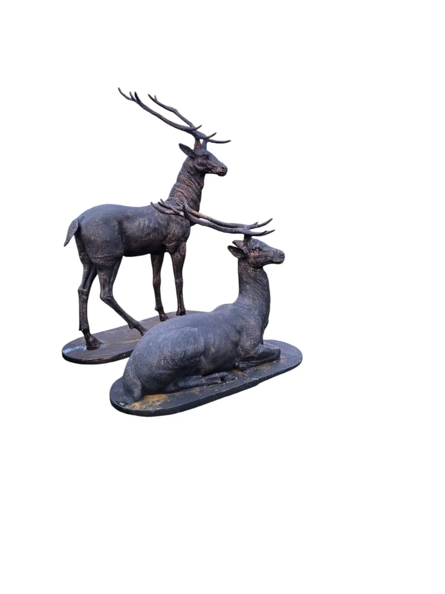 Reindeer garden ornaments made of cast iron - Image 4