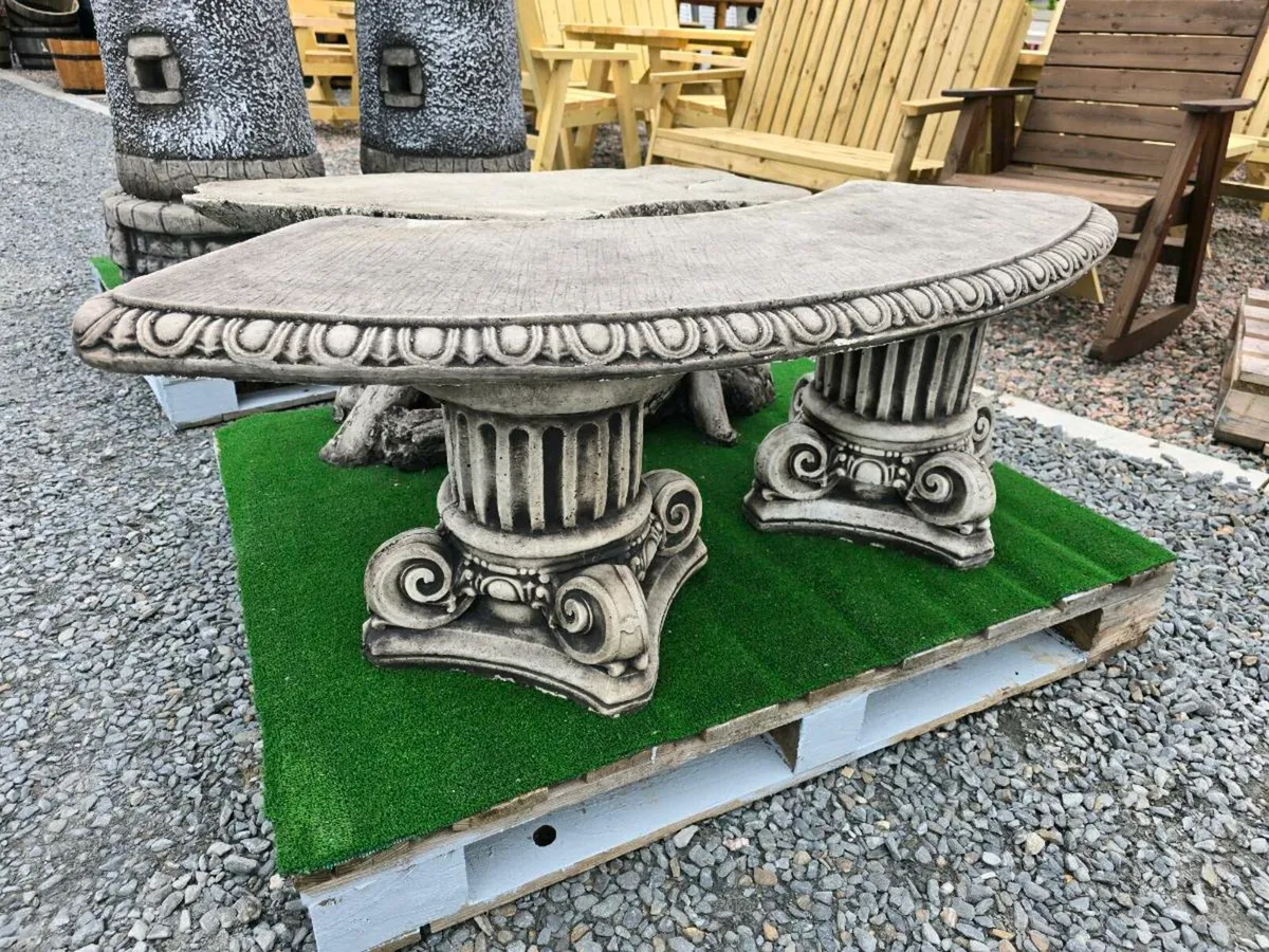 Stone garden benches ornaments - Image 2