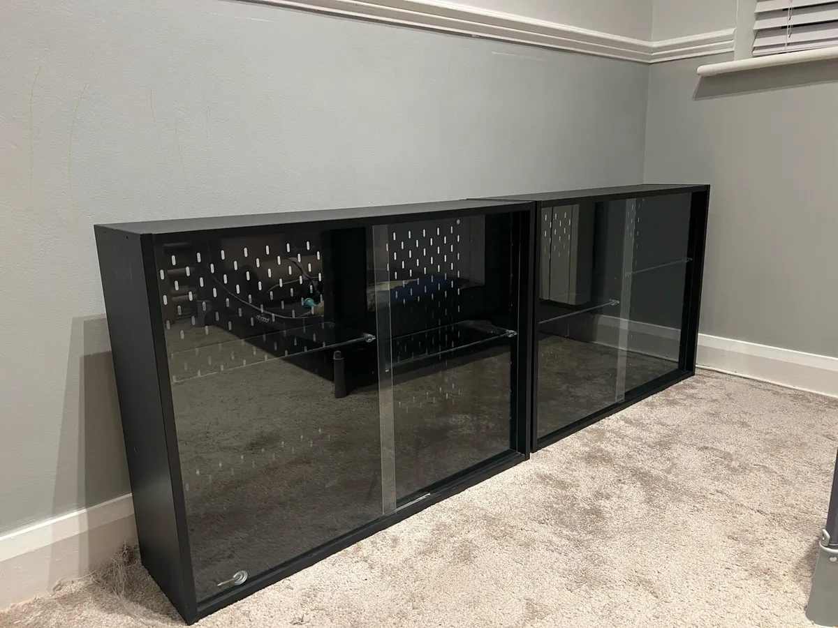 2 Glass door cabinets - Image 1