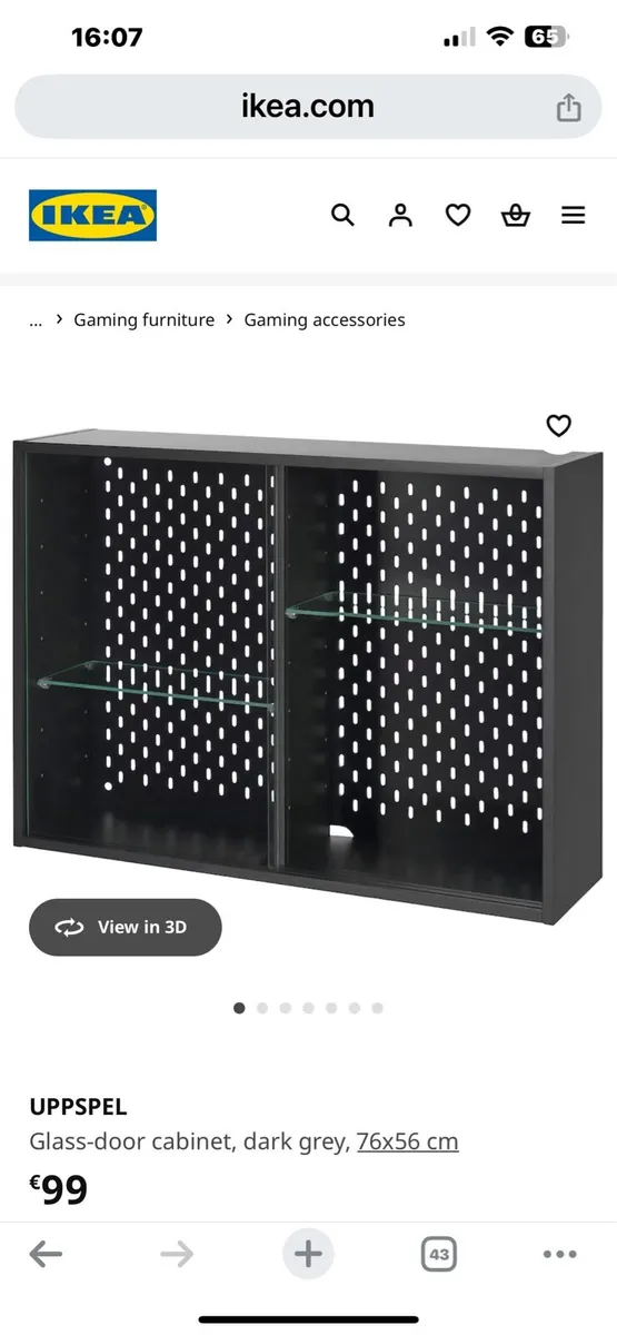 2 Glass door cabinets - Image 2