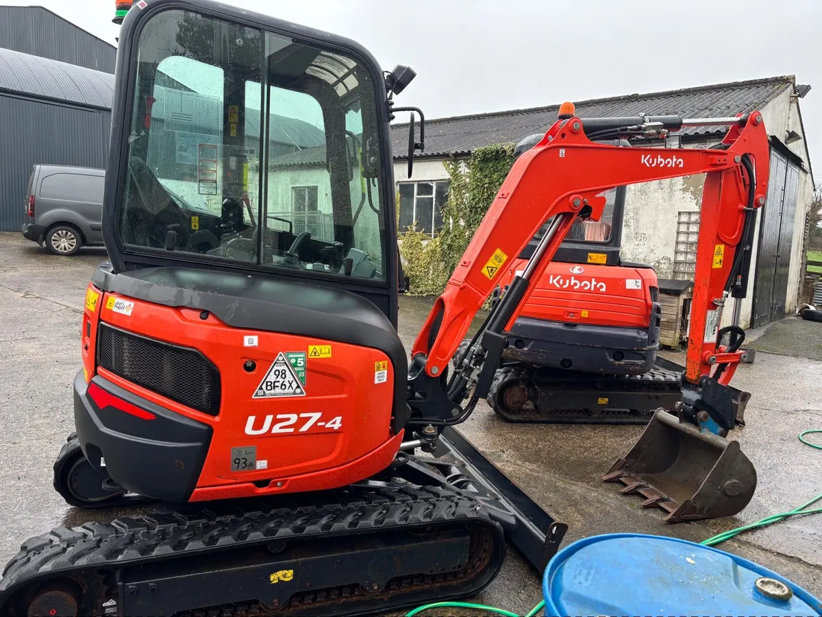 2022,KUBOTA U27-4 ONLY 600 HOURS - Image 1