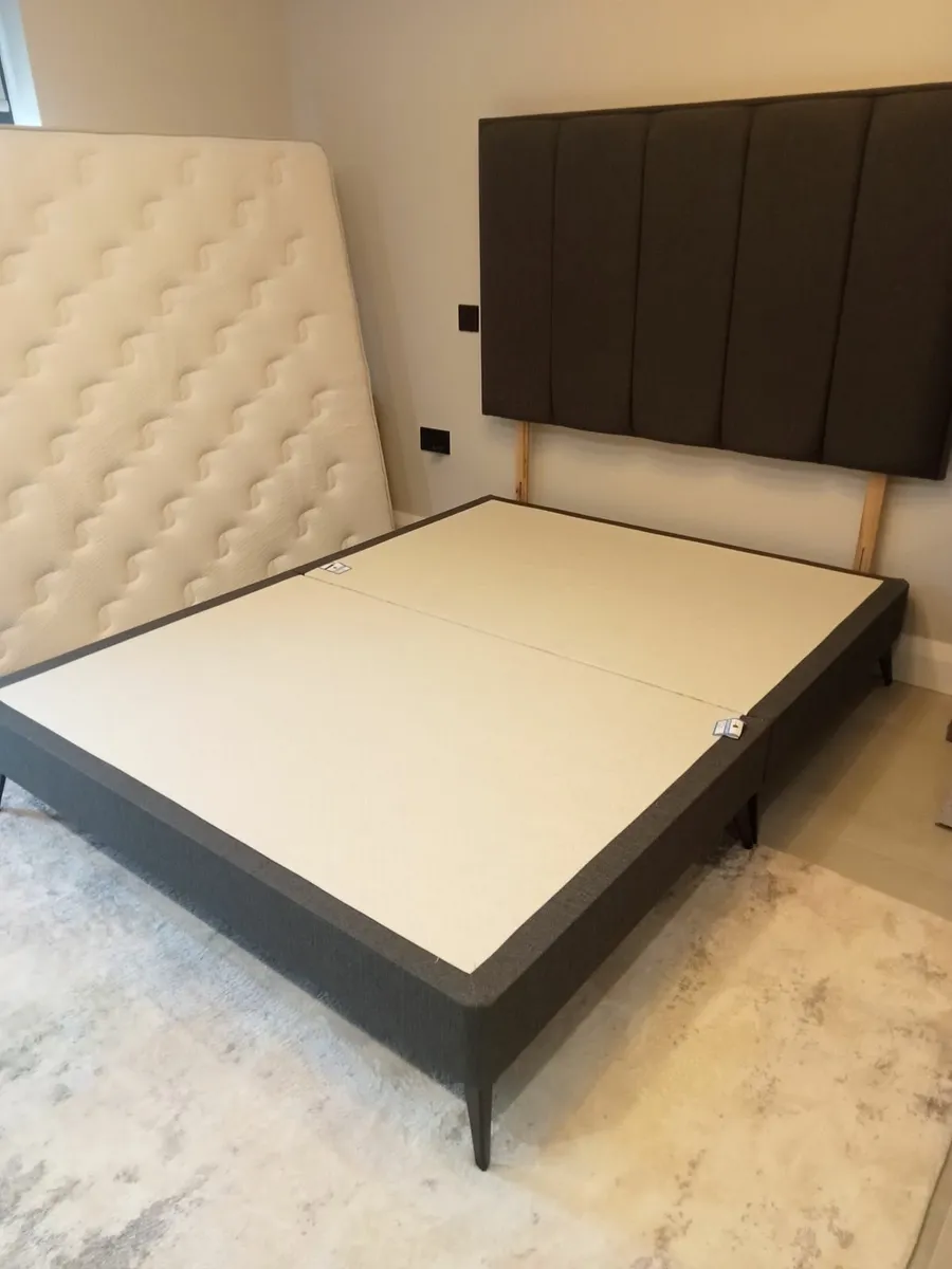 King size bed and headboard. No mattress. - Image 2