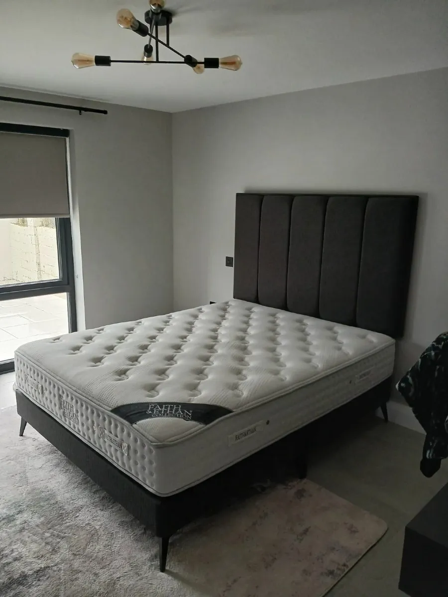 King size bed and headboard. No mattress. - Image 1