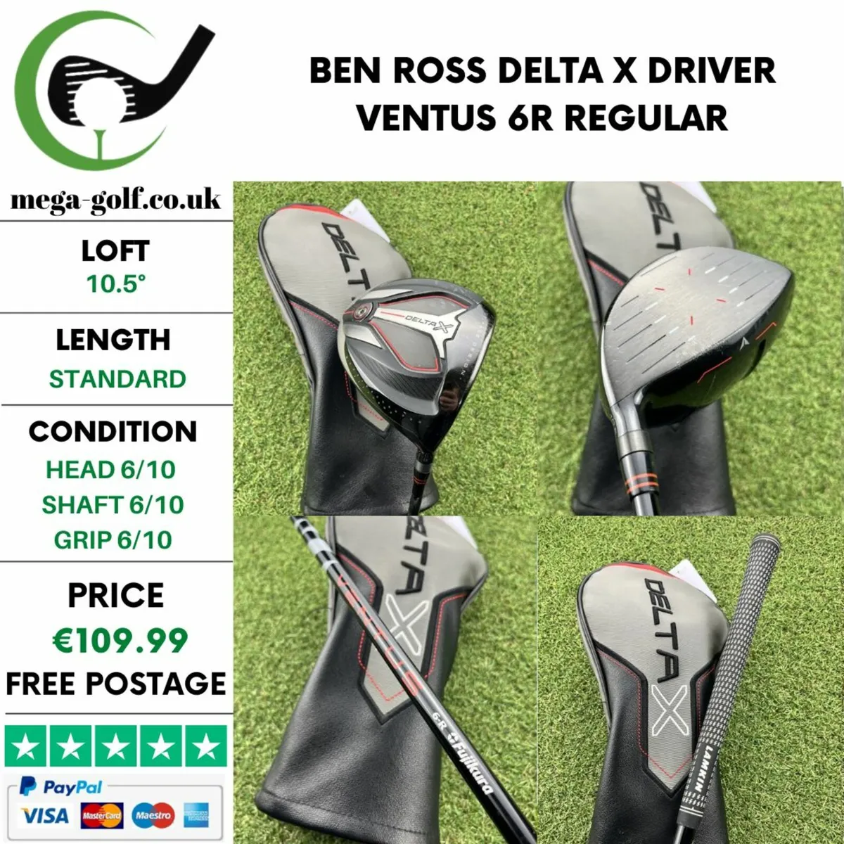 Benross Delta 6 Iron Regular Graphite Shaft Lamkin Grip Benross Delta 6 Iron Regular Graphite Shaft Lamkin Grip