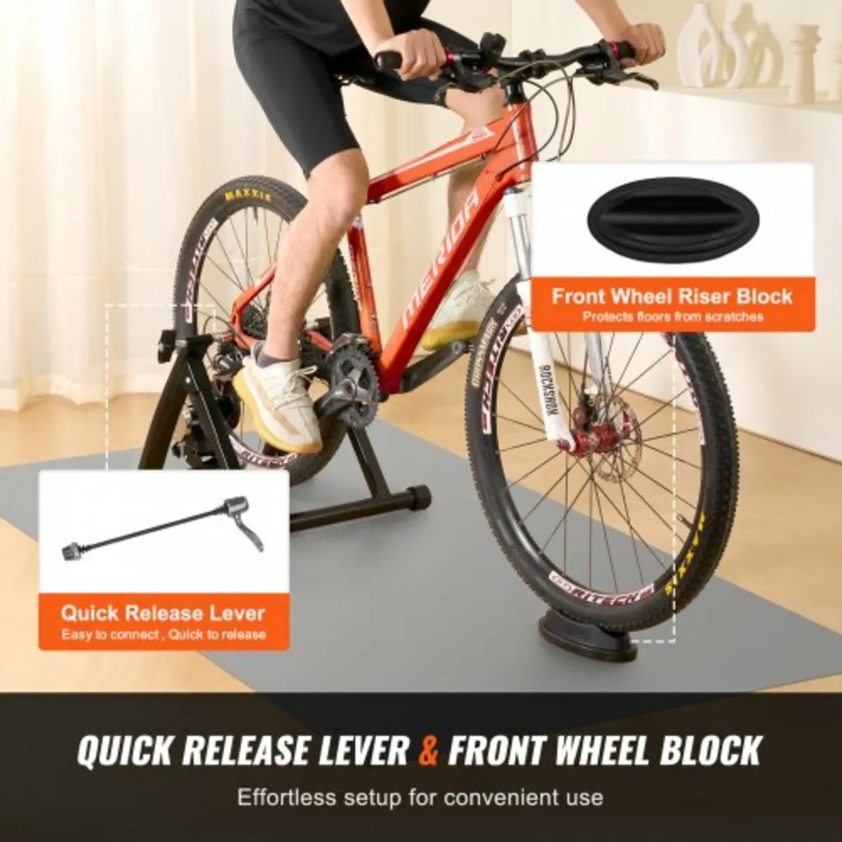 Bike Trainer Stand, Magnetic Stationary Bike Stand - Image 2